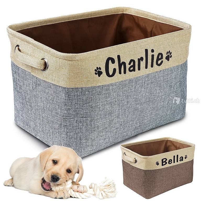 Hundespielzeug Korb mit Namen Hundespielzeug Korb mit Namen
