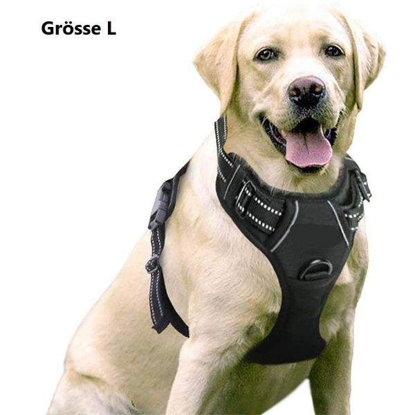 EXA Hundegeschirr mit 2 Ringen - Grösse L