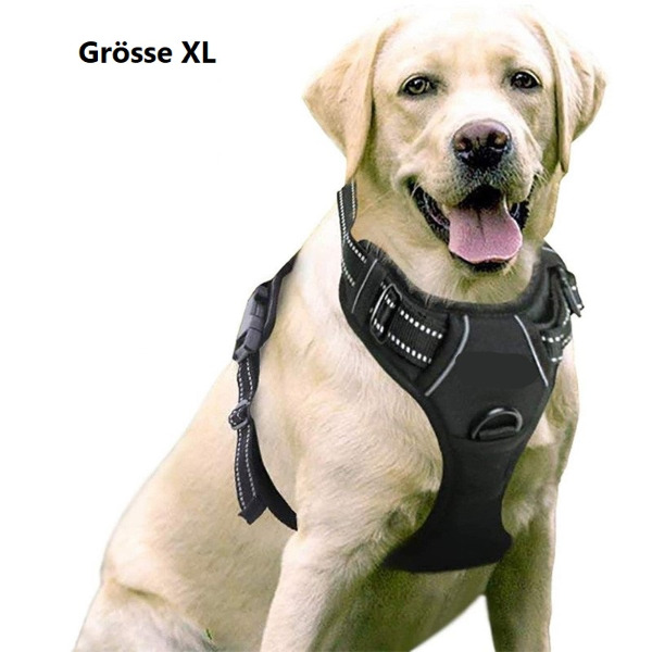 EXA Hundegeschirr mit 2 Ringen - Grösse XL